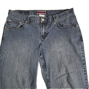 Z. Cavaricci Straight Leg Jeans Women's 14 Blue Stone Wash Mid Rise (Fits 33x29)